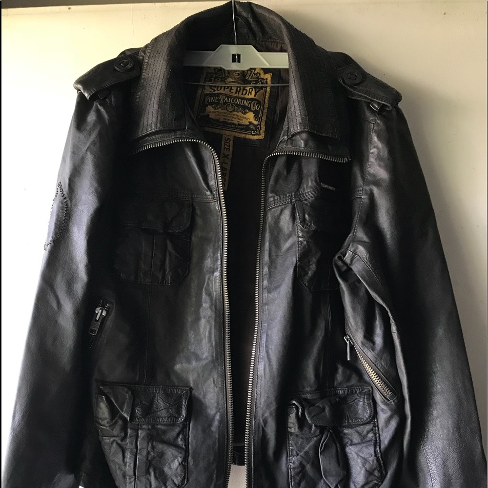 Superdry brad brown color leather size XL
